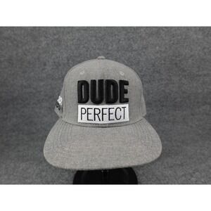 Dude Perfect 2021 Tour Snapback Hat Gray Flat Brim Embroidered OSFA Cap